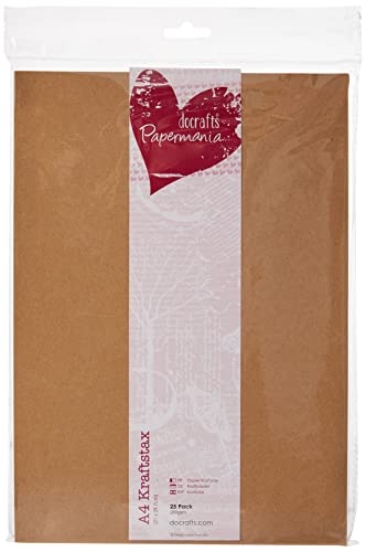 Docrafts Kraftstax A4, 25 Stück, beige, 1 von Papermania