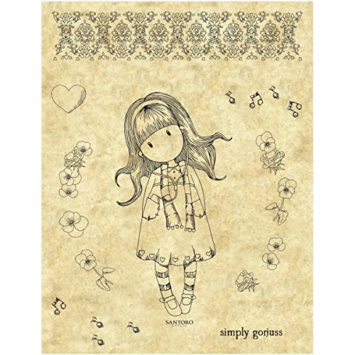 docrafts Santoro's Gorjuss Rubber Stamp-Little Song von Docrafts