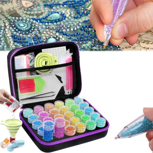 Diamond Painting Flower Pot Shape Point Drill Pen,Automatic Dispensing Diamond Painting Pen,Diamond Painting Tools,Diamond Art Painting Kit,Diamond Art Automatic Bead Dispenser Pen (30PCS Pens Kit) von Doduiu