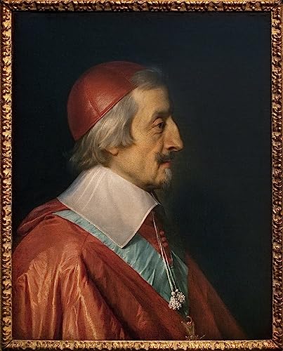 DOeraa Moderne Leinwand Bilde Leinwand Abstrakt Kunstwerk Klassische Malerei Porträt von Kardinal Richelieu Jean Duplessis De Richelieu von Philippe De Champaigne für Bürodekoration 60x90cm von DoerAa