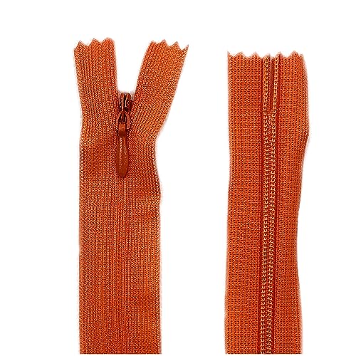 10pcs Nylon nähen Reißverschluss 3# 35cm Jacke Reißverschlüsse, Orange, 35cm von DogmiL