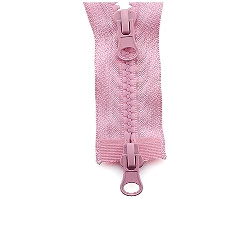 1pcs 5# 80/90/100/120/150cm Nylon Reißverschlüsse Doppel -Schieberegler Harz Reißverschluss, Rosa, 100cm von DogmiL