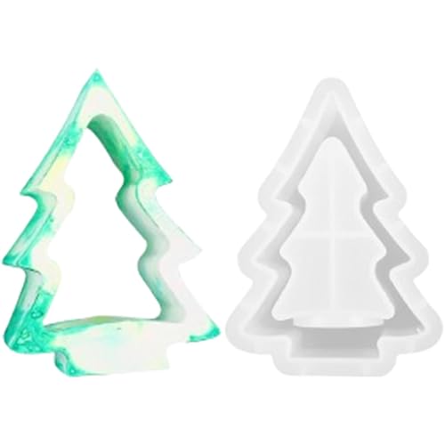 1/3 Stück Silikon Gießform Kerzenhalter - Weihnachtsbaum Teelichthalter Kerzenformen | Tealights Candle Holder Silicone Molds | Silikon Kerzenhalter Form Für Kerzenständer Heimdekoration von Doiyislem