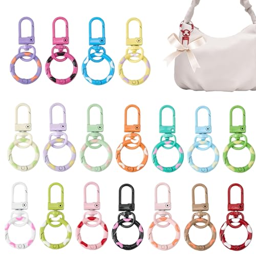 Doiyislem Karabiner Verschlüsse - Bunte Metall Hummerschloss | Bonbonfarbene Clips Für Geldbörsen 18 Stücke Zum Basteln Von Kettenanhängern Und Armband Doiyislem Karabiner Verschlüsse - Bunte Metall Hummerschloss | Bonbonfarbene Clips Für Geldbörsen 18 Stücke Zum Basteln Von Kettenanhängern Und Armband von Doiyislem