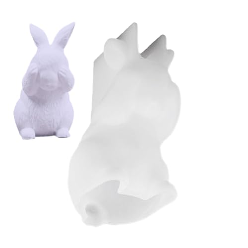 Silikonform Für Hasen - Ostern Kaninchen Silikonform, Kaninchen Gießformen Silikon, Silikonform Kerzenhalter Osterhase 3d Silikonform Osterhase, Für Kerzen OrnamenteTortendeko Seife Fondant Basteln von Doiyislem