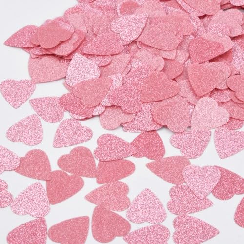 Dokeno Konfetti Rosegold, Konfetti Hochzeit, Herz Konfetti, Glitzer Konfetti, Konfetti Rosa, Konfetti Groß, Herzkonfetti für Hochzeit, Geburtstag, Taufe, Valentinstag(100g) von Dokeno