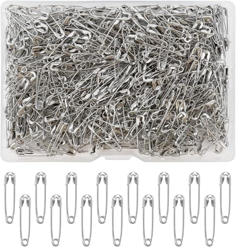 200 Stück Sicherheitsnadeln, 28 mm Sicherheit Pins, Safety Pins für Kunsthandwerk Nähen Kleidung Kunst, Silber von Dolaso