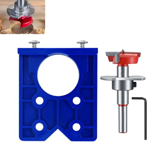 35 mm Scharniervorrichtungsbohrer-Sets, verdeckte Scharniervorrichtung, Bohrer-Bitführungssets, Türscharnierbohrvorrichtung, Lochsägenschneider, verdeckte Scharniervorrichtung mit Bits Positionierer von Dolaso