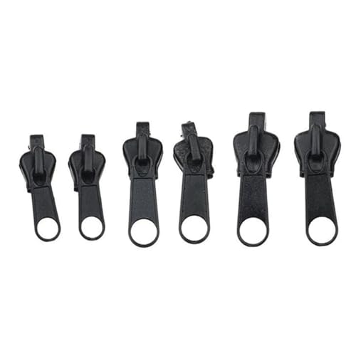 6 Stück reißverschluss zieher Abnehmbare Reißverschluss Zipper Pull Fixer Reißverschluss Schieber für Mantel, Koffer, Rucksäcke (Schwarz) von Dolaso