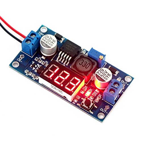 DollaTek LM2577 Boost-Wandler DC 3-34V auf 4-35V 5V / 12V Adjustable Step Up-Volt-Regler mit roter LED-Voltmeter Spannungsüberwachung Stromversorgungsmodul von DollaTek