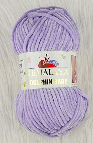 Himalaya Delphin Baby Garn 5 Stück 5x100 Gramm Baby Wolle 500 Gramm (17,63 oz) Wolle Super Bulky Baby Decke Garn 655 Yds (600m) Samtgarn, Himalaya Garn, Babygarn, Häkelgarn Samtgarn (80305) von Dolphin Baby