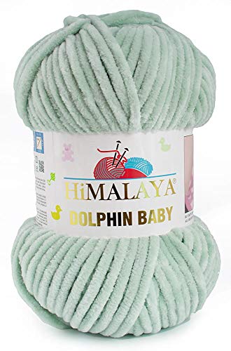 Himalaya Delphin Baby Garn 5 Stück 5x100 Gramm Baby Wolle 500 Gramm (17,63 oz) Wolle Super Bulky Baby Decke Garn 655 Yds (600m) Samtgarn, Himalaya Garn, Babygarn, Häkelgarn Samtgarn (80347) von Dolphin Baby