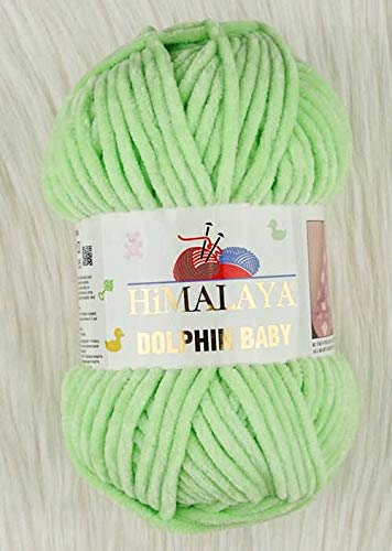 Himalaya Delphin Baby Garn 5 Stück 5x100 Gramm Baby Wolle 500 Gramm (17,63 oz) Wolle Super Bulky Baby Decke Garn 655 Yds (600m) Samtgarn, Himalaya Garn, Babygarn, Häkelgarn Samtgarn (80350) von Dolphin Baby