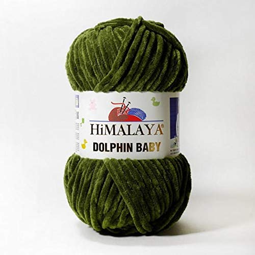 Himalaya Delphin Baby Garn 5 Stück 5x100 Gramm Baby Wolle 500 Gramm (17,63 oz) Wolle Super Bulky Baby Decke Garn 655 Yds (600m) Samtgarn, Himalaya Garn, Babygarn, Häkelgarn Samtgarn (80361) von Dolphin Baby