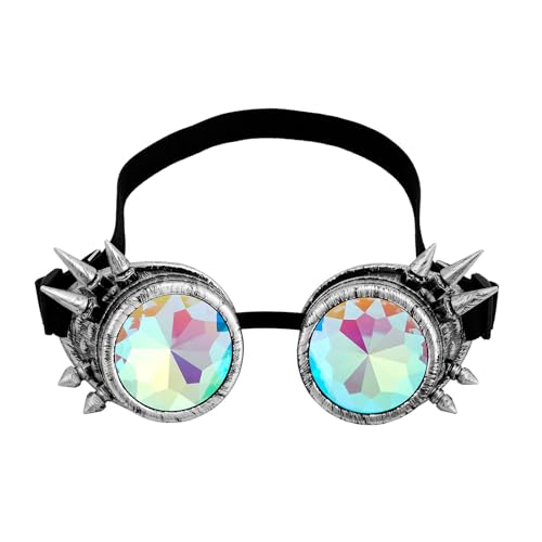 Domasvmd Brille für männliche und weibliche Shows, Bühnenbrille, Vintage-Requisiten, Steampunk-Brillen, Überraschungsgeschenk, Gothic-Brille von Domasvmd