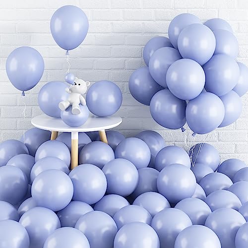 60 Stück Luftballons Grau 12 Zoll Matt Graue Latex Luftballons Retro Satz Staubiges Blau Helium Partyballon Set für Junge Babyparty Hochzeitstag Verlobung Brautparty Taufen Geburtstag Party Dekoration von Domgoge