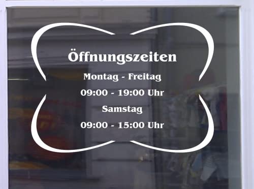 Don Cappello Öffnungszeiten Fiore Schaufensterbeschriftung Aufkleber Werbung Laden Geschäft Blau Breite 30 cm von Don Cappello