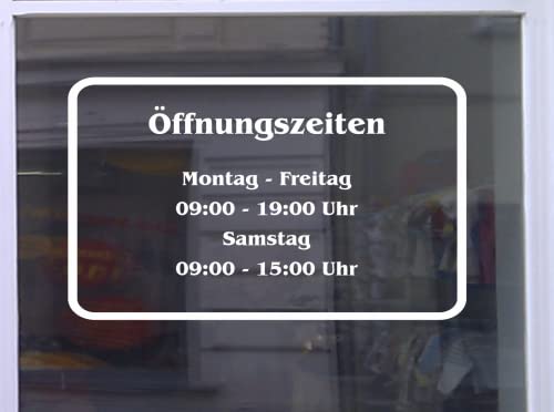 Don Cappello Öffnungszeiten Klassik Schaufensterbeschriftung Aufkleber Werbung Laden Geschäft Apfelgrün Breite 20 cm von Don Cappello