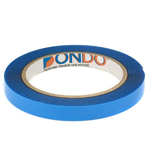 DonDo doppelseitiges Montageklebeband Acryl Klebeband stark klebend transparent 12mm x 3 Meter von DonDo