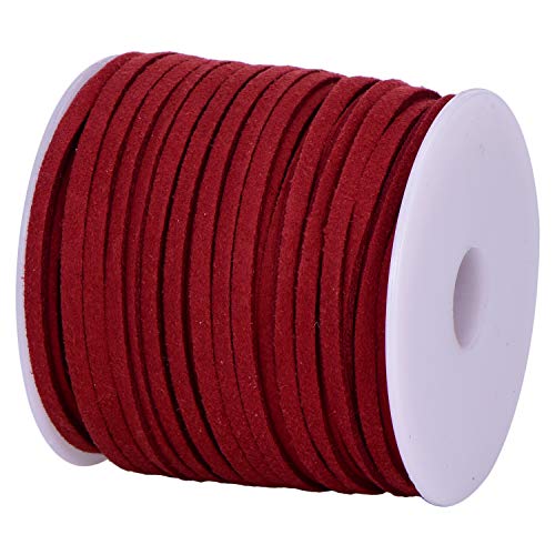 DonDon Veloursband 3 mm DIY 30 Meter Velours Rolle - Bordeauxrot von DonDon