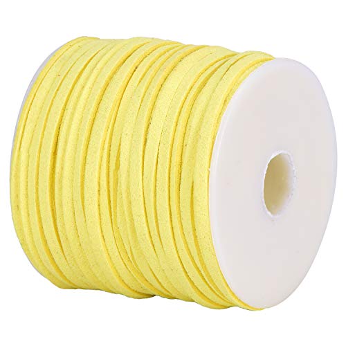 DonDon Veloursband 3 mm DIY 30 Meter Velours Rolle - Gelb von DonDon