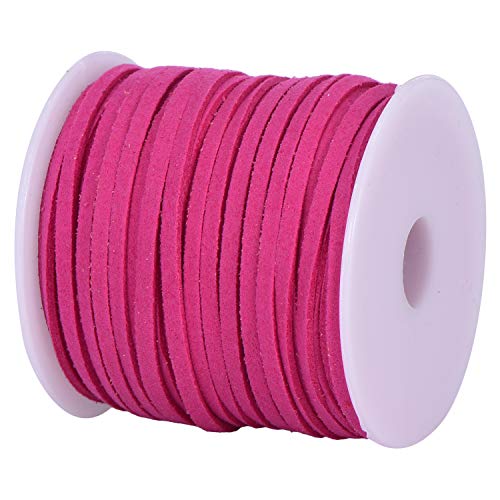 DonDon Veloursband 3 mm DIY 30 Meter Velours Rolle - Pink von DonDon