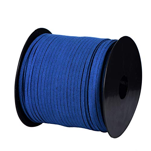 DonDon Veloursband 3 mm DIY 90 Meter Velours Rolle - Blau von DonDon