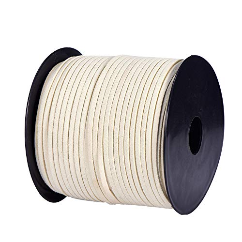 DonDon Veloursband 3 mm DIY 90 Meter Velours Rolle - Creme von DonDon