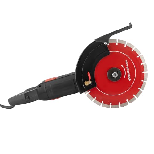 Donened - Betonsäge, 3000W 220V Elektrische Betonsäge Chaser, Steinschneidemaschine, 348 mm Scheibendurchmesser, 110 mm Schnitttiefe, 4300r/min (Rot B) von Donened