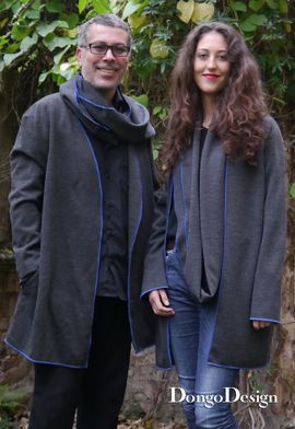 Loop-Strickjacke Johanna und Johannes 2 in 1 von DongoDesign