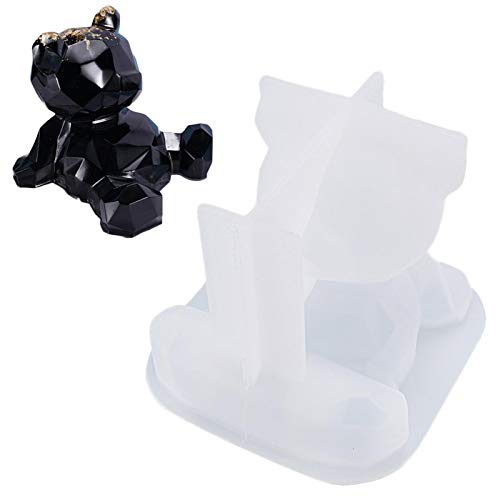 3D Teddybär Silikonform - 3D Bär Epoxidharz Formen - Silikonformen Fondant - Silikon Tier Eiswürfelform - DIY Seifenform Kerzenform für Eiswürfel, Schokolade, Gummi, Kuchen Cupcake Topper Backen von Dongzhi