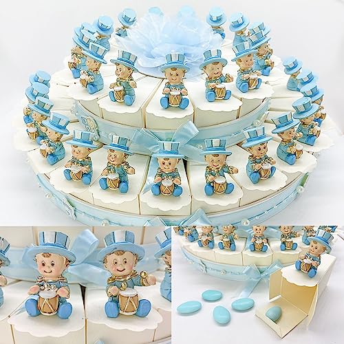 Gastgeschenktorte für Kinder, mit Figur Jolly Celeste mit Tamburin, Geburt, Taufe (15 Scheiben) von Doni Bomboniere