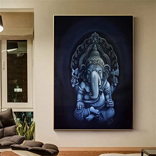 Diamant Painting Bilder Kits,DIY 5D Diamond Painting Erwachsene Groß Malen Nach Zahlen,Full Crystal Strass Gem Art Dots Mosaik Daiments Painting,für Home Wall Décor Hinduismus Ganesha 40x80cm von Donpeer