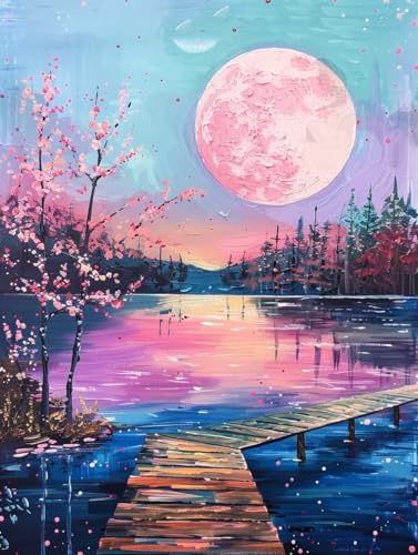 Diamond Painting Meer Diamond Painting Erwachsene, DIY Diamant Painting Bilder Landschaft Diamond Art Mit Diamond Painting Zubehör, Malen Nach Zahlen Malerei Kits fur Home Wand Dekor 50x70 cm Pd146 von Donpeer