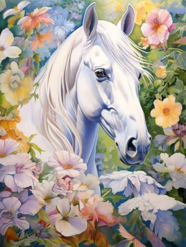 Diamond Painting Tier Diamond Painting Erwachsene, DIY Diamant Painting Bilder Blume Diamond Art Mit Diamond Painting Zubehör, Diamond Painting Malen Nach Zahlen Malerei Kits, Home Dekor 50x70 cm Pd94 von Donpeer