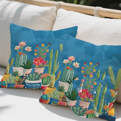 Outdoor Kissen 40x40 cm 2er Set Kissenbezug Kaktus Kissen Deko Kissenbezüge Atmungsaktiv Wetterfest, Quadrat Sofakissen Samtstoff Kissenhülle Sommer Outdoorkissen für Garten Balkon Deko Geschenke e640 Outdoor Kissen 40x40 cm 2er Set Kissenbezug Kaktus Kissen Deko Kissenbezüge Atmungsaktiv Wetterfest, Quadrat Sofakissen Samtstoff Kissenhülle Sommer Outdoorkissen für Garten Balkon Deko Geschenke e640 von Donpeer