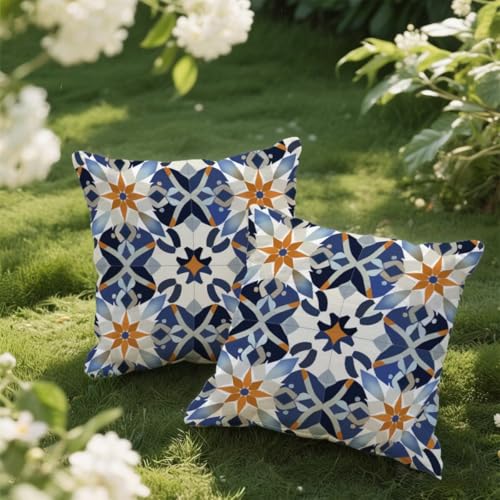 Outdoor Kissen 40x40 cm 2er Set Kissenbezug Mandala Kissen Deko Kissenbezüge Atmungsaktiv Wetterfest, Quadrat Sofakissen Samtstoff Kissenhülle Retro Outdoorkissen für Garten Balkon Deko Geschenke e414 Outdoor Kissen 40x40 cm 2er Set Kissenbezug Mandala Kissen Deko Kissenbezüge Atmungsaktiv Wetterfest, Quadrat Sofakissen Samtstoff Kissenhülle Retro Outdoorkissen für Garten Balkon Deko Geschenke e414 von Donpeer
