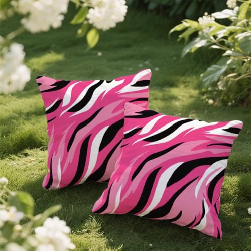 Outdoor Kissen 55x55 cm 2er Set Kissenbezug Rosa Kissen Deko Kissenbezüge Atmungsaktiv Wetterfest, Quadrat Sofakissen Samtstoff Kissenhülle Schwarz Outdoorkissen für Garten Balkon Deko Geschenke e156 Outdoor Kissen 55x55 cm 2er Set Kissenbezug Rosa Kissen Deko Kissenbezüge Atmungsaktiv Wetterfest, Quadrat Sofakissen Samtstoff Kissenhülle Schwarz Outdoorkissen für Garten Balkon Deko Geschenke e156 von Donpeer