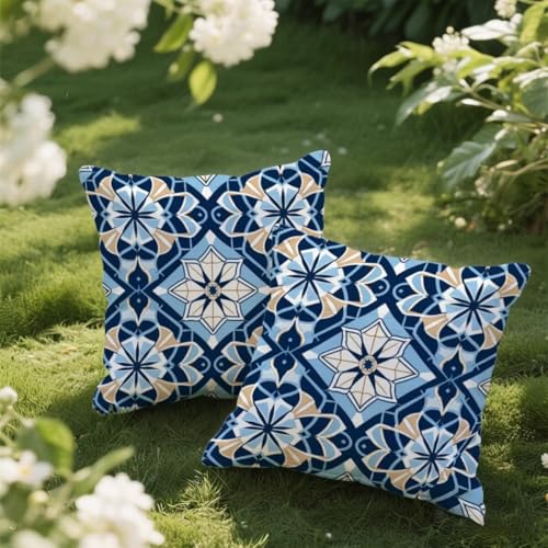 Outdoor Kissen 80x80 cm 2er Set Kissenbezug Mandala Kissen Deko Kissenbezüge Atmungsaktiv Wetterfest, Quadrat Sofakissen Samtstoff Kissenhülle Ethnischer Stil Outdoorkissen für Garten Balkon Deko e426 Outdoor Kissen 80x80 cm 2er Set Kissenbezug Mandala Kissen Deko Kissenbezüge Atmungsaktiv Wetterfest, Quadrat Sofakissen Samtstoff Kissenhülle Ethnischer Stil Outdoorkissen für Garten Balkon Deko e426 von Donpeer