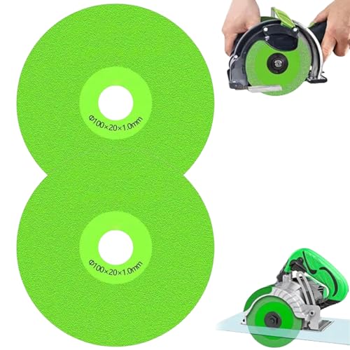 Donubiiu Rock Slab Grinding Disc, 2025 New Klyzor Glass Cutting Disc, Disco para Cortar Ceramica, Rock Plate Flat Grinding Disc Tile Ceramic, Stone Ceramic Porous Widened Cutting Blades (2PCS) von Donubiiu