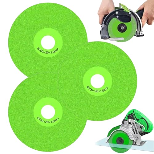 Donubiiu Rock Slab Grinding Disc, 2025 New Klyzor Glass Cutting Disc, Disco para Cortar Ceramica, Rock Plate Flat Grinding Disc Tile Ceramic, Stone Ceramic Porous Widened Cutting Blades (3PCS) von Donubiiu