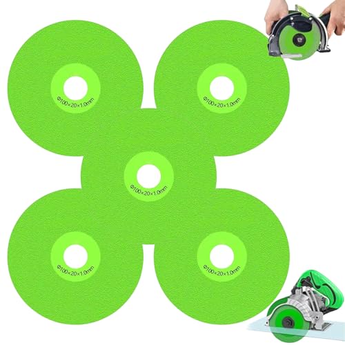 Donubiiu Rock Slab Grinding Disc, 2025 New Klyzor Glass Cutting Disc, Disco para Cortar Ceramica, Rock Plate Flat Grinding Disc Tile Ceramic, Stone Ceramic Porous Widened Cutting Blades (5PCS) von Donubiiu