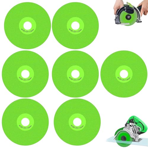 Donubiiu Rock Slab Grinding Disc, 2025 New Klyzor Glass Cutting Disc, Disco para Cortar Ceramica, Rock Plate Flat Grinding Disc Tile Ceramic, Stone Ceramic Porous Widened Cutting Blades (7PCS) von Donubiiu