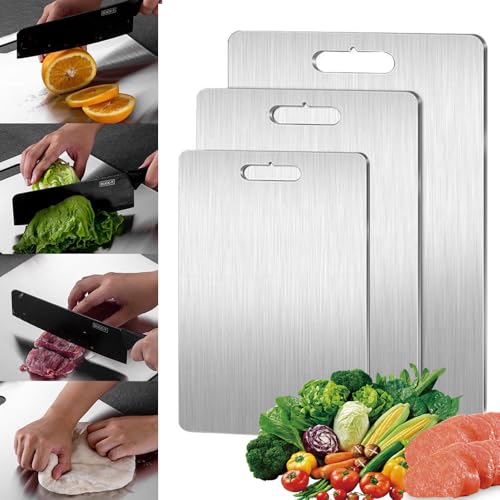 Donubiiu Titanium Boards,Titanium Cutting Board,Titan Schneidebrett,Chopping Boards Titanium,Non-Slip With Handle,Double-Sided Use (29 * 20cm(11.42 * 7.87in)) von Donubiiu