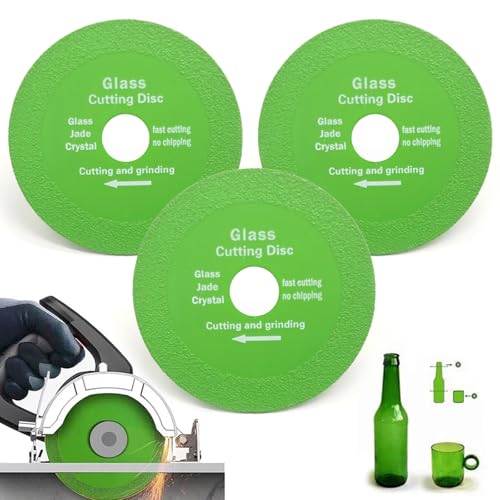 Rock Slab Grinding Disc - 4 Inch outer diameter 20mm inner diameter, Widened Blade for Angle Grinder, Diamond Cutting Blade for Glass, Ceramic, Tile, and Stone (3 PCS) von Donubiiu