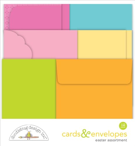 Doodlebug Cards & Envelopes 12/Pkg-Easter Assortment von Doodlebug