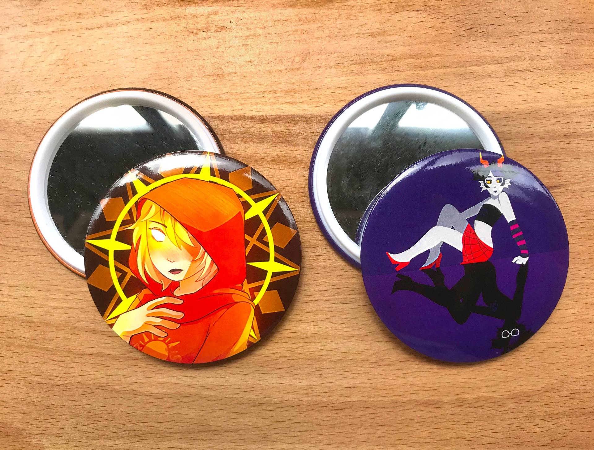 Rose Lalonde Seher Des Lichts & März Eridan | Homestuck Taschenspiegel Anstecker von DoodlelistCreations