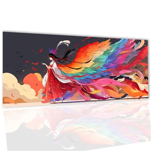 Abstrakt Diamond Painting, Diamond Painting Erwachsene Karikatur Diamant Paintings Bilder Kinder, DIY 5D Runde Steine Bastelset Erwachsene Set mit ZubehöR Zuhause Wanddeko Geschenke 27x55inch WQ-56 von Doontiny