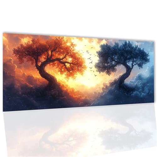 Baum Diamond Painting, Diamond Painting Erwachsene Abstrakt Diamant Paintings Bilder Kinder, DIY 5D Runde Steine Bastelset Erwachsene Set für Zuhause Wanddeko, Geschenke für Frauen 31x63inch WQ-312 von Doontiny