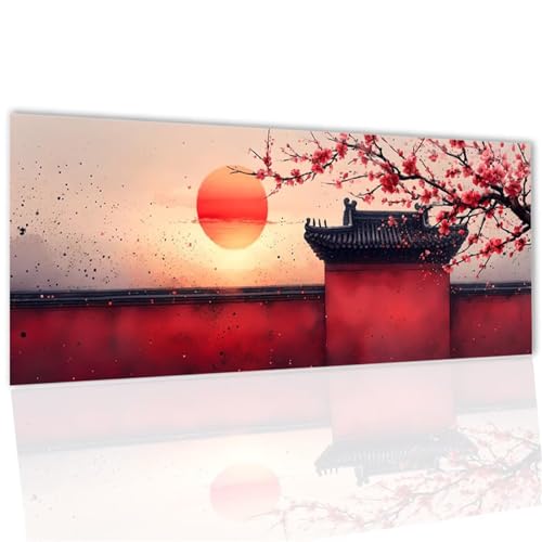 Diamond Painting Chinesischer Stil, Sonne Diamond Painting Erwachsene, DIY 5D Runde Steine Bastelset Erwachsene, Diamant Malerei Bilder Arts Craft Set für Zuhause Wanddeko Geschenke 100x220cm WQ-93 von Doontiny